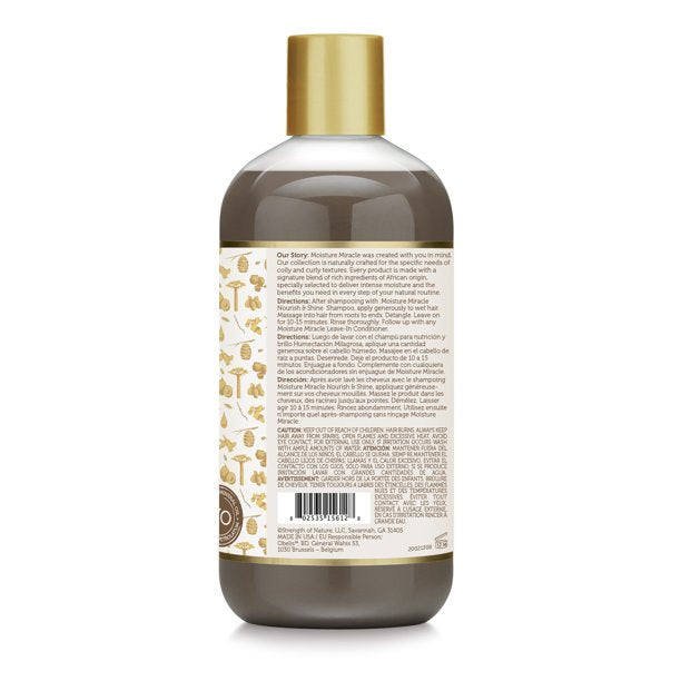 African Pride Moisture Miracle Conditioner per capelli ricci  Foto del retro con lista dei ingredienti