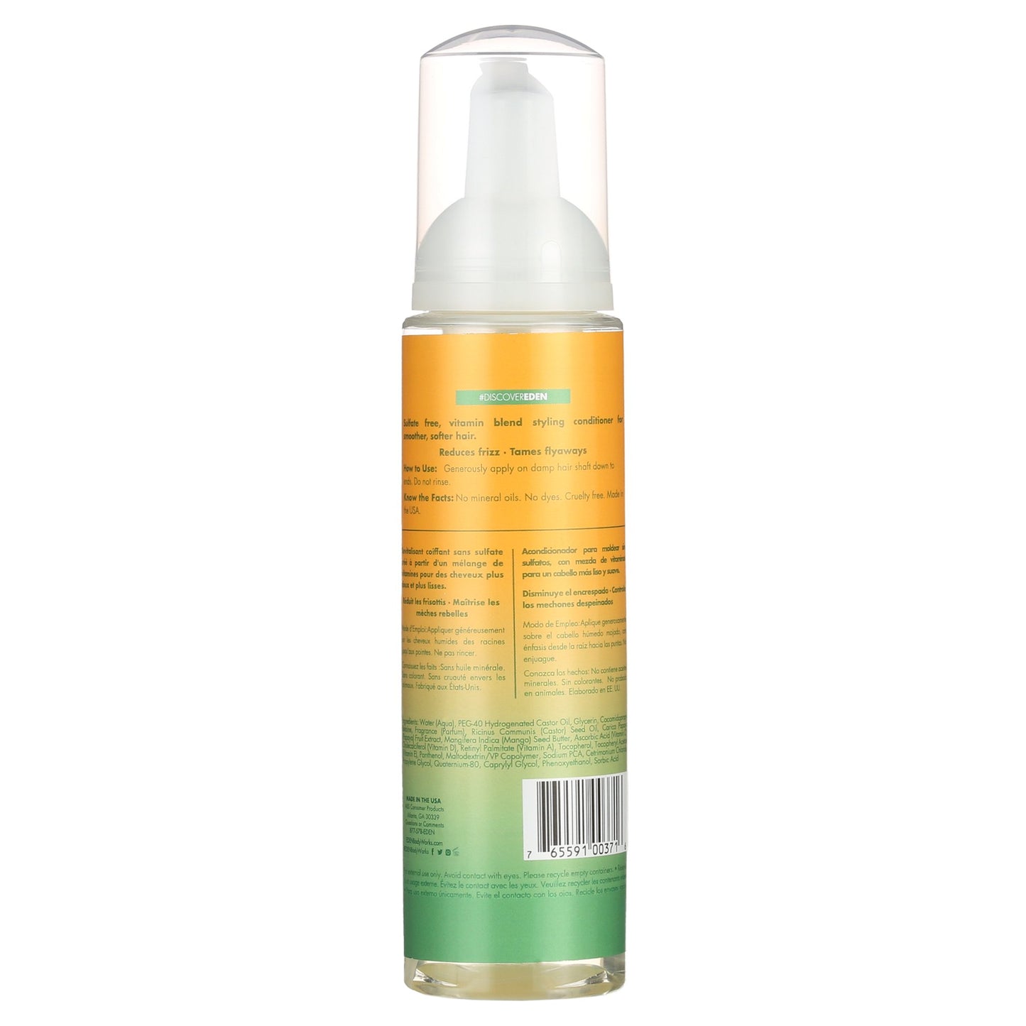 Eden BodyWorks Papaya Castor Foam Conditioner 237ml, 8 fl oz