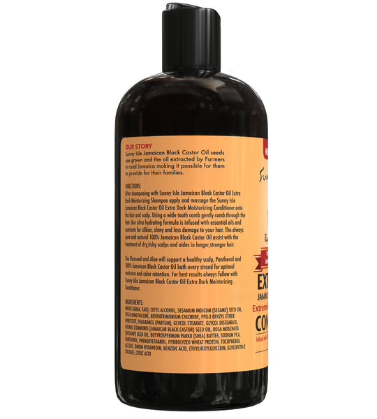 Sunny Isle  Extra Dark Conditioner è ultra idratante e formulato con olio ricino giamaicano 12oz
