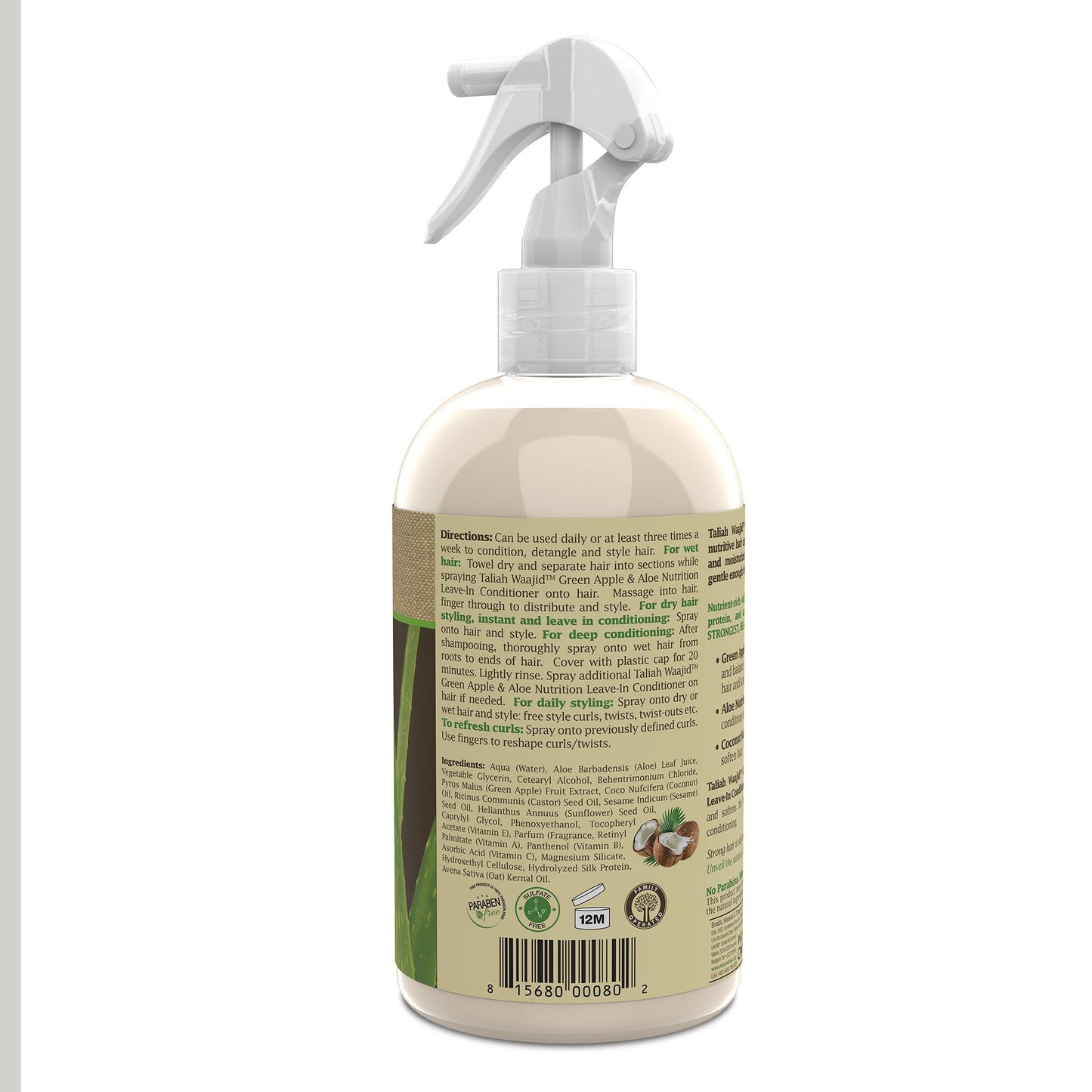 Taliah Waajid Green Apple & Aloe Nutrition Leave-In Conditioner 12oz ,355ml