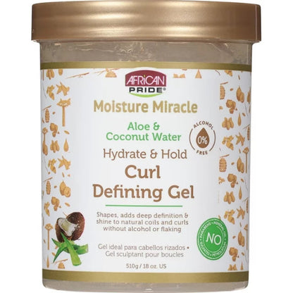 Il gel African Pride con aloe e cocco definisce i ricci, morbidi e disciplinati 510g