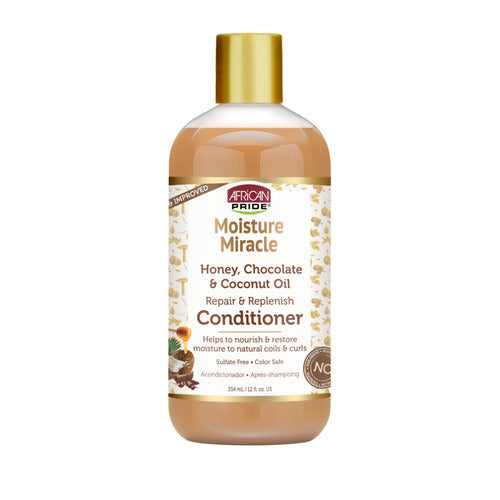 African Pride Moisture Miracle Honey,Chocolate & Coconut Oil Conditioner 12floz,354ml