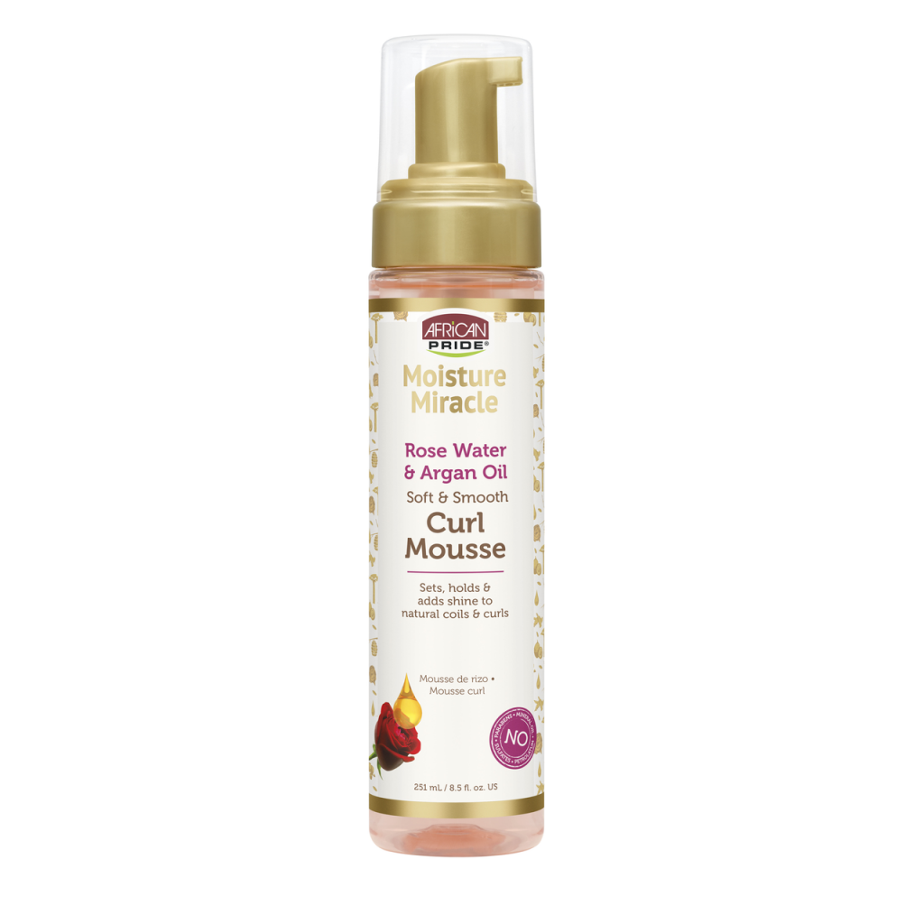 Schiuma per capelli ricci  tipo 4 Rose water & Argan Oil da African Pride