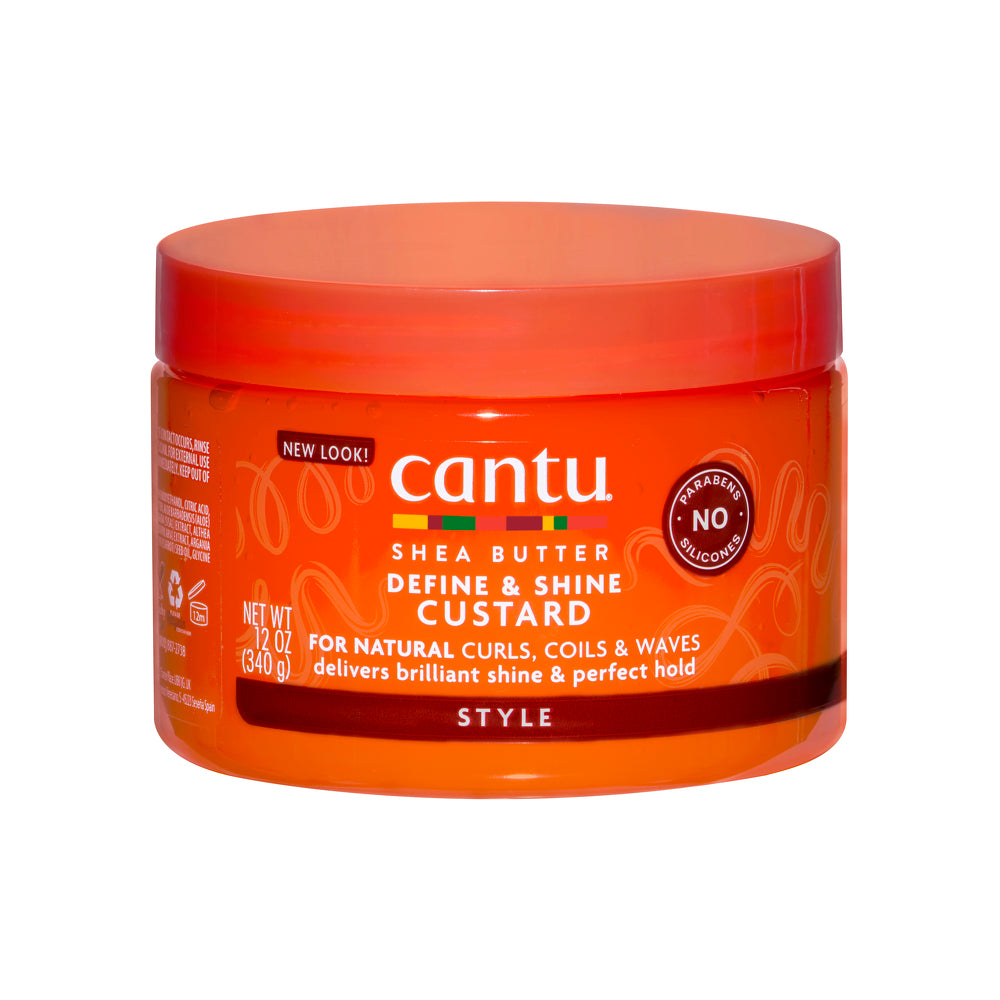 Cantu Shea Butter Define & Shine Custard for Natural Hair, 340g,12oz