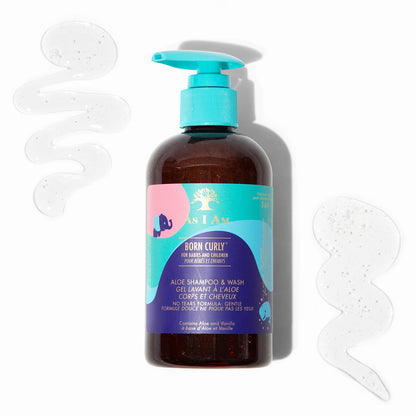 As I Am Born Curly Aloe Shampoo &amp; Wash 8floz,240ml