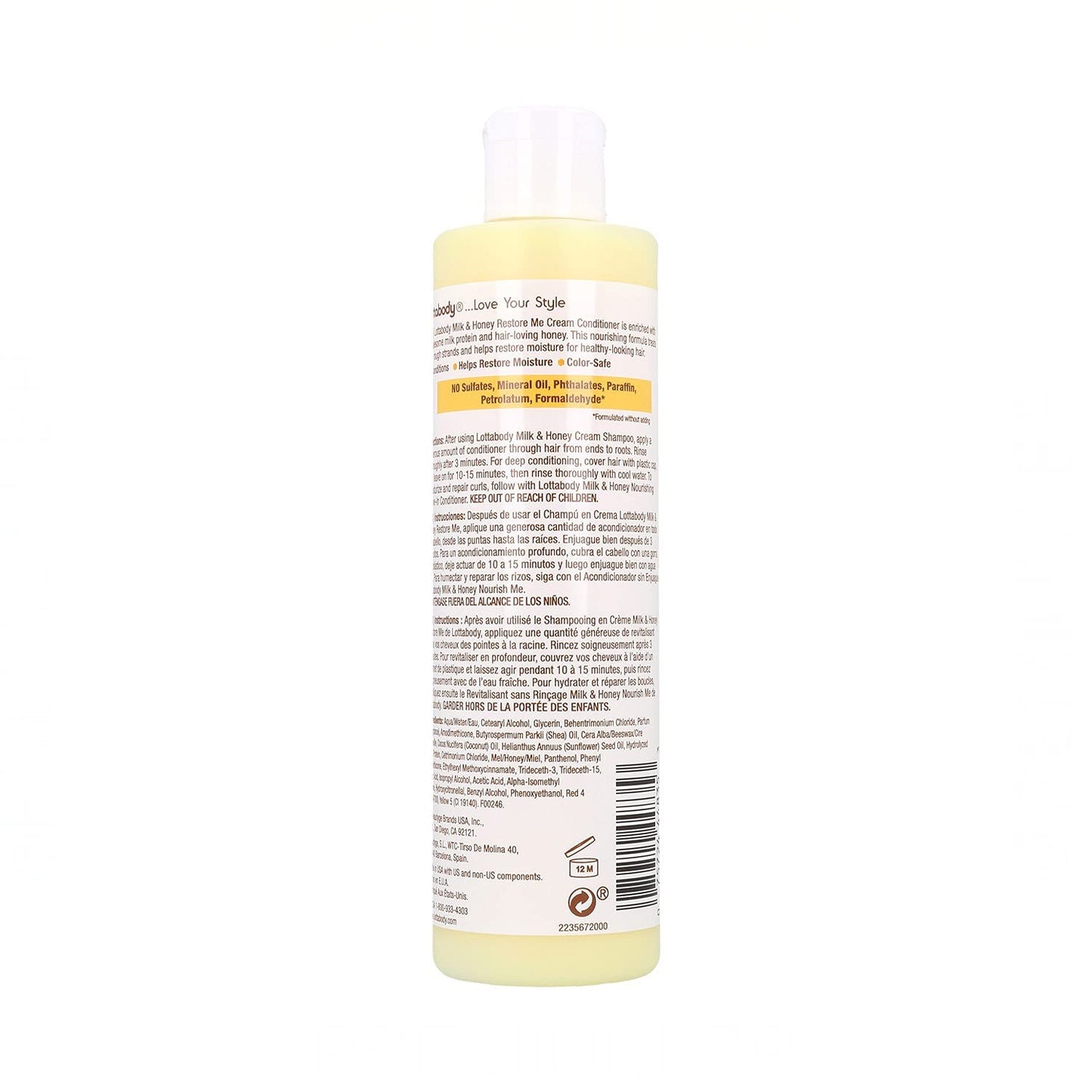 Lottabody Milk & Honey Restore Me Cream Conditioner  300ml, 10.1 Oz