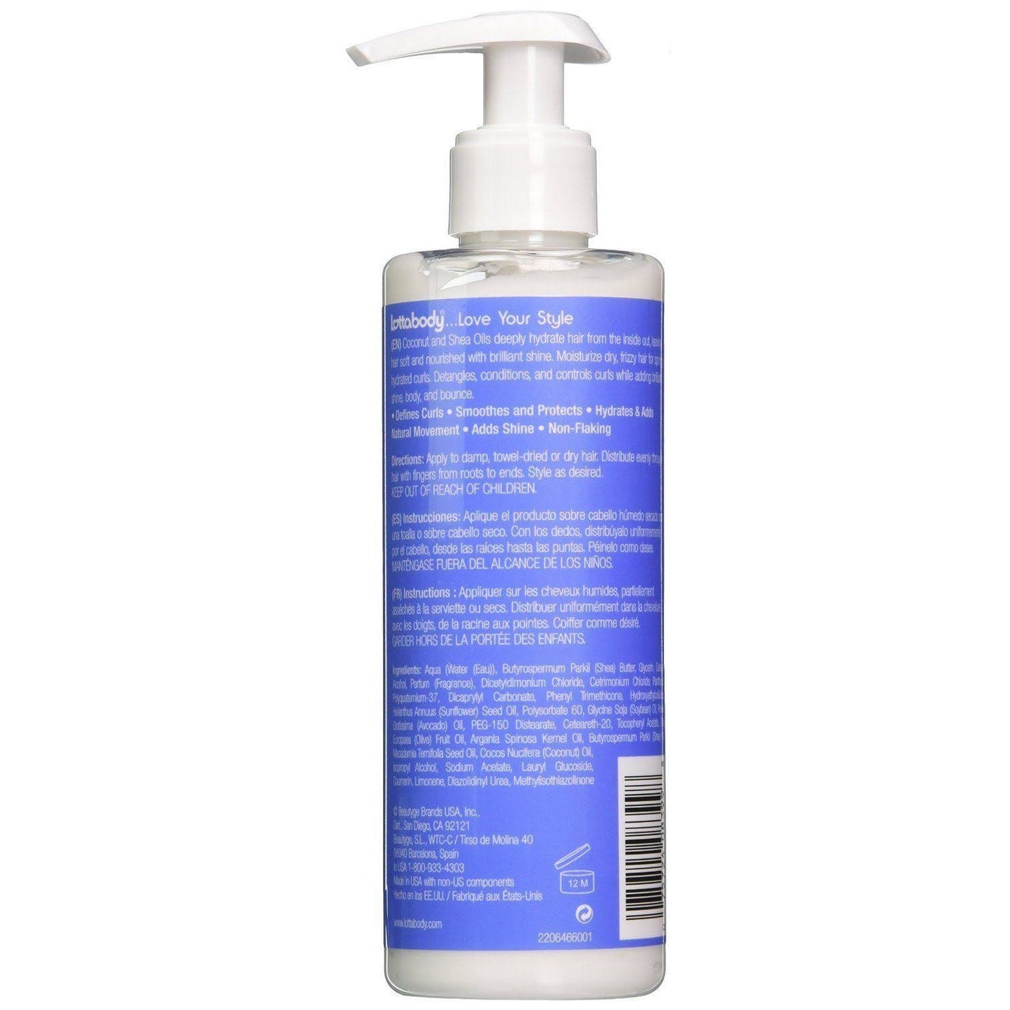 Lottabody Moisturize Me Curl and Style Milk è ideale per lo styling dei capelli lisciati e ricci 236ml