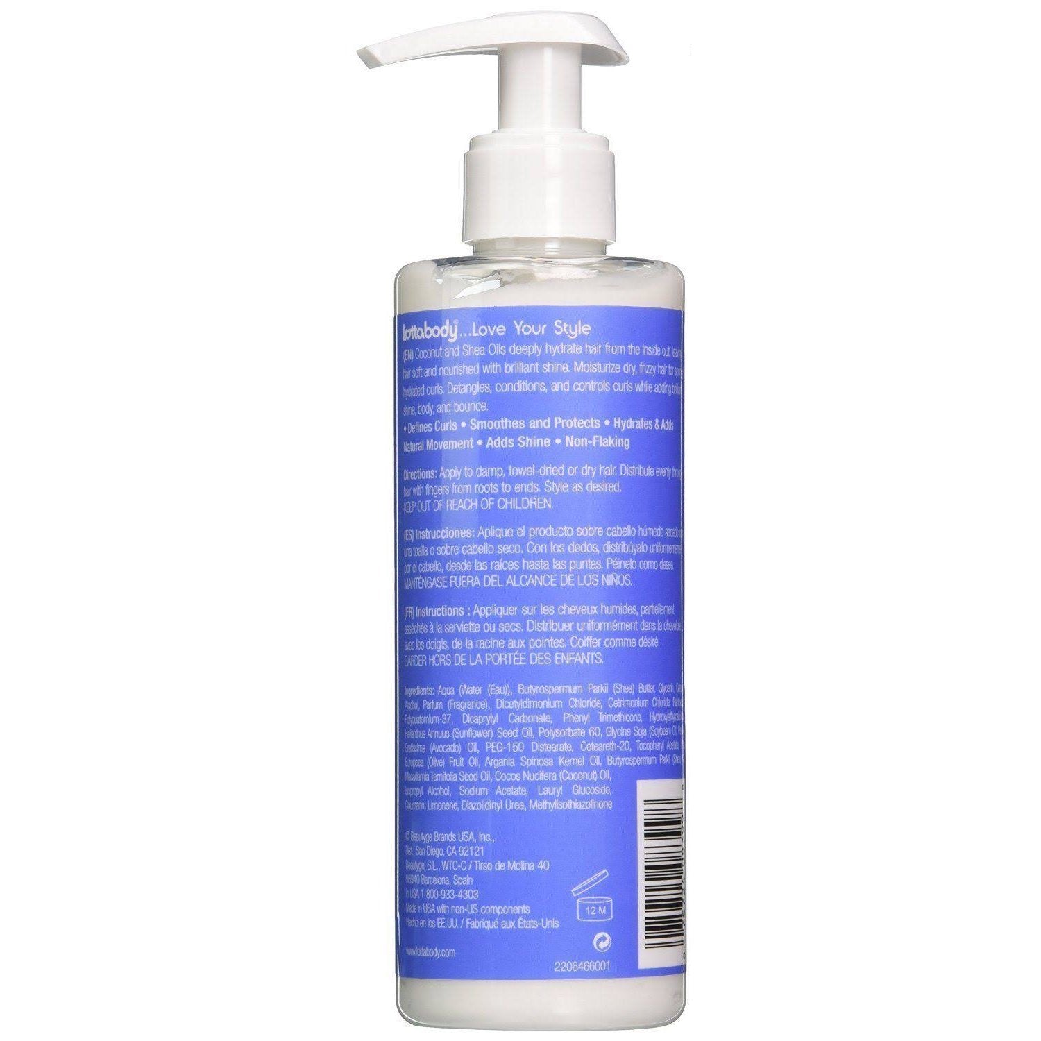 Lottabody Moisturize Me Curl and Style Milk è ideale per lo styling dei capelli lisciati e ricci 236ml