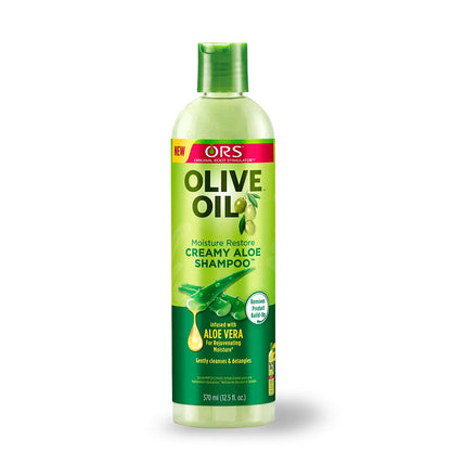 ORS Olive Oil Creamy Aloe Shampoo è delicato, idratante e ottimo per i ricci crespi 370ml.