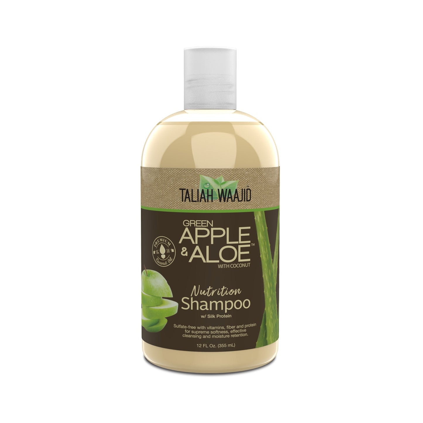Taliah Waajid Green Apple and Aloe Nutrition Shampoo nutrire e deterge delicatamente i ricci 355ml.