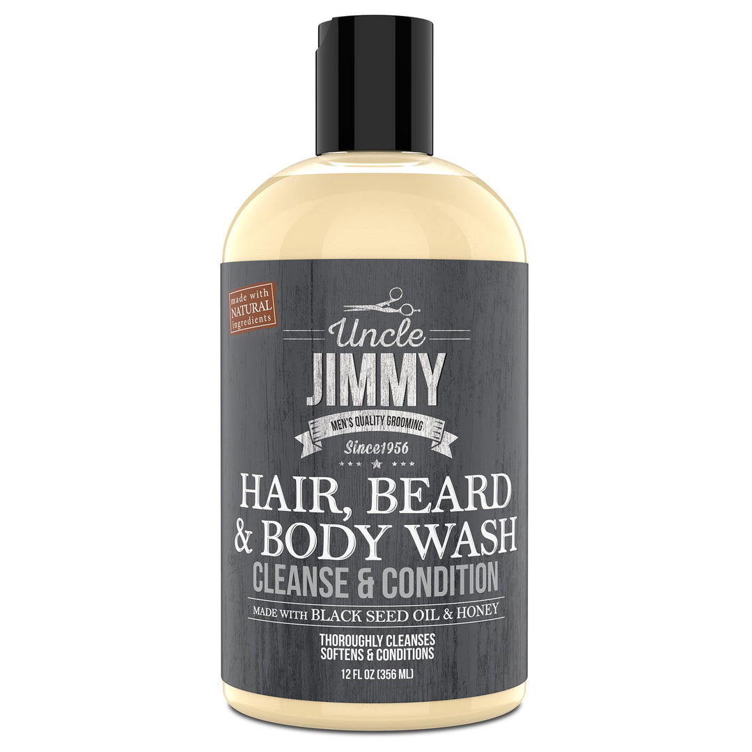Uncle Jimmy Hair, Beard & Body Wash  estratti naturali per pulire capelli,corpo e barba 356ml