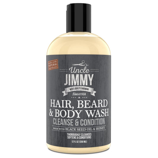 Uncle Jimmy Hair, Beard & Body Wash  estratti naturali per pulire capelli,corpo e barba 356ml
