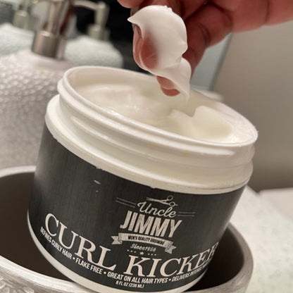 Uncle Jimmy Curl Kicker-crema per ricci uomo,Tenuta media per capelli ricci e mossi, definisce e idrata i capelli ricci*236ml
