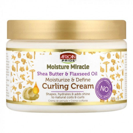 Lo crema styling per attivare ricci e  idratare i capelli afro da African Pride Moisture Miracle 340g