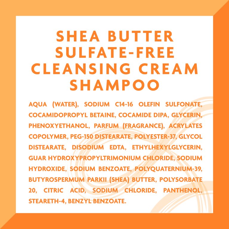 Cantu Shea Butter for Natural Hair Sulfate-Free Cleansing Cream Shampoo 400ml ,13.5oz