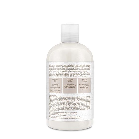 SheaMoisture Daily Hydration  Shampoo auita a combatte crespo lasciando i ricci puliti e idratati 384ml.