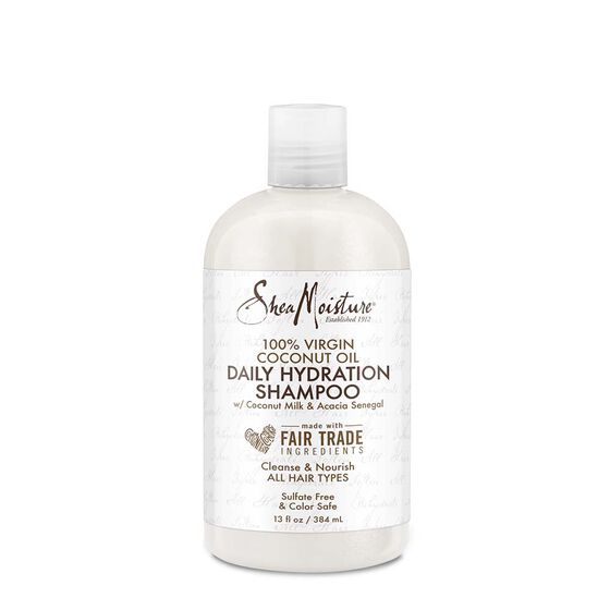 SheaMoisture Daily Hydration Shampoo deterge delicatamente,idrata i ricci e formulato senza solfati  384ml.