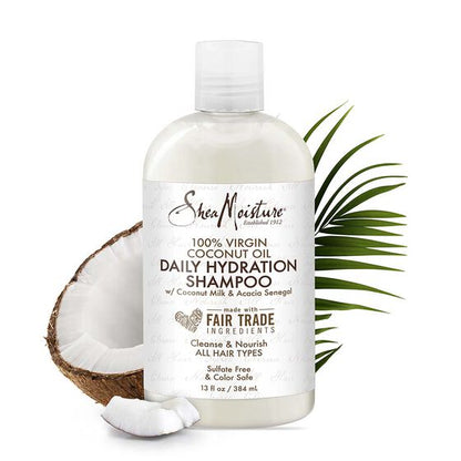 100% Virgin Coconut Oil-Daily Hydration Shampoo 384 ml