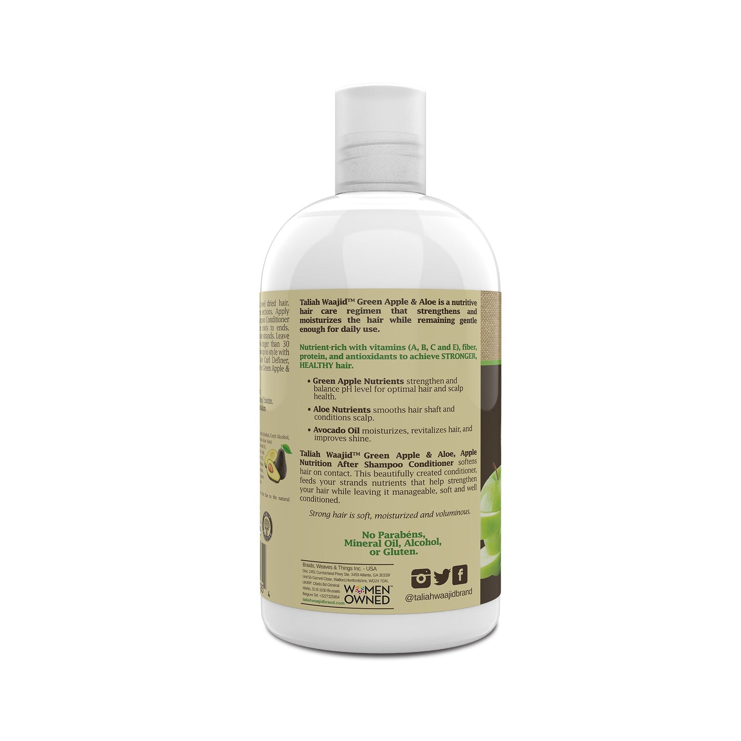 Taliah Waajid Green Apple & Aloe Nutrition After Shampoo Conditioner 355ml, 12oz
