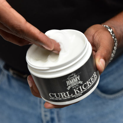 Uncle Jimmy Curl Kicker-crema per ricci uomo,Tenuta media per capelli ricci e mossi, definisce e idrata i capelli ricci*236ml
